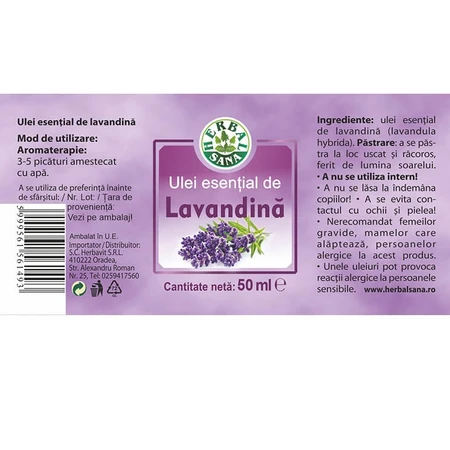Ätherisches Lavendelöl, 50 ml, Herbavit