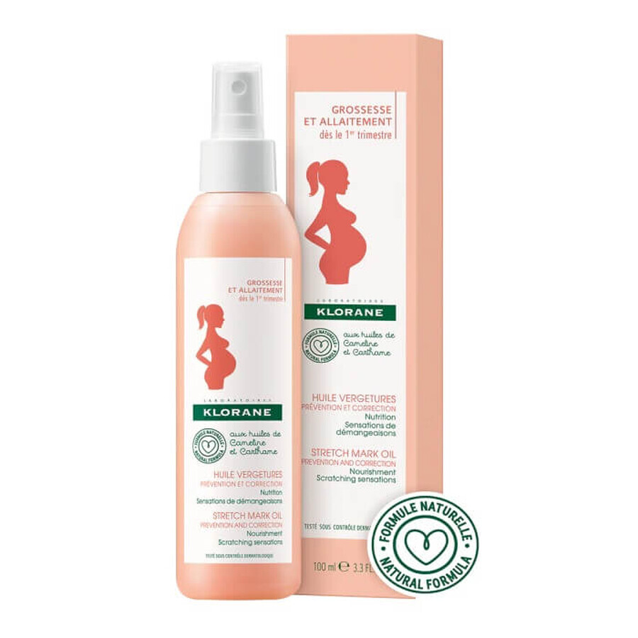 Stretch mark prevention oil, 200 ml, Klorane Mum