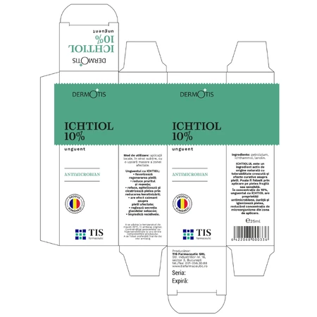 DermoTis Zalf met Ichthyol 10%, 25 g, Tis Farmaceutic