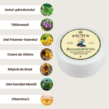 Pommade rhumatismale Beurre de terre et Tataneasa, 100ml, Plante Faunus