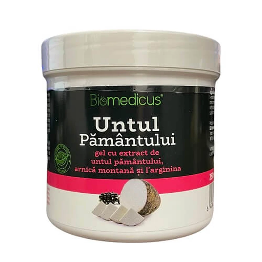 Earth Butter Gel mit Arnika Montana Extrakt und L-Arginin, 250 ml, Biomedicus