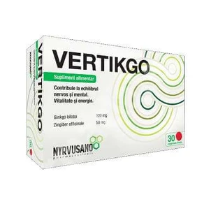 Vertikgo, 30 comprimidos, Nyrvusano Pharmaceuticals