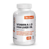 Vitamin A and D Fish Liver Oil, 250 capsules, Bronson Laboratories