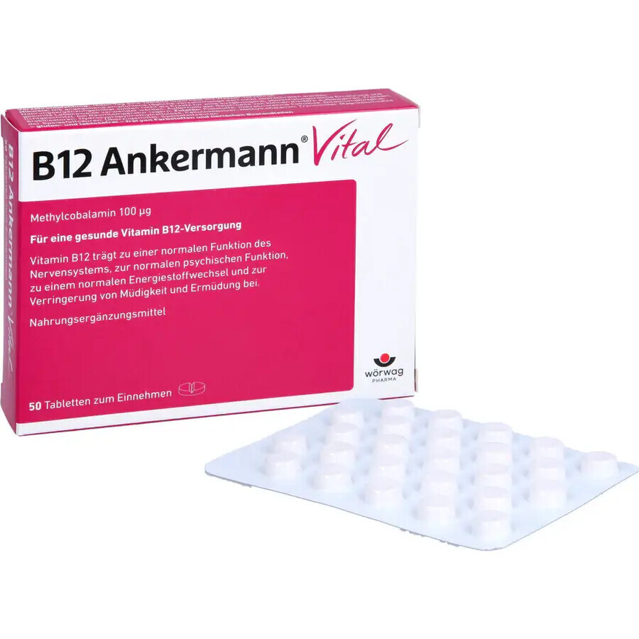 Vitamine B12 Ankermann Vital, 50 comprimés, Worwag Pharma