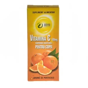 Vitamin C 100 mg with orange flavour for children, 30 tablets, Adya