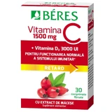 Vitamin C 1500 mg RETARD + Vitamin D3 3000 IU, 30 tablets, Beres