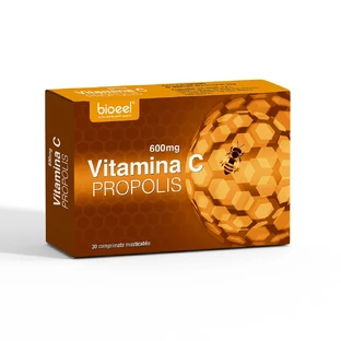 Vitamina C con Propóleo 600 mg, 30 comprimidos, Bioeel