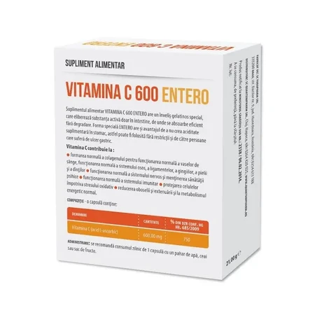Vitamin C Entero 600mg, 30 Kapseln, Parapharm