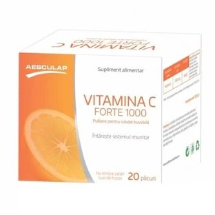 Vitamina C fuerte 1000mg, 20 sobres, Aesculap