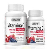 Premium Vitamin C with pomegranate, bioflavonoids and resveratrol 1000 mg, 60 + 30 capsules, Zenyth