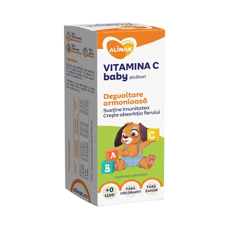Alinan Vitamine C Babydruppels, 20 ml, Fitterman Pharma