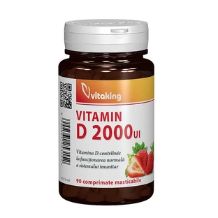 Vitamina D 2000IU masticable, 90 comprimidos, Vitaking