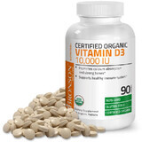 Vitamine D3 10.000 IU Organica, 90 comprimés, Bronson Laboratories