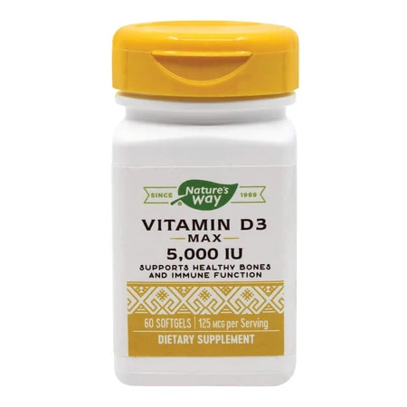 Vitamine D3 5000 IE Nature's Way, 60 capsules, Secom