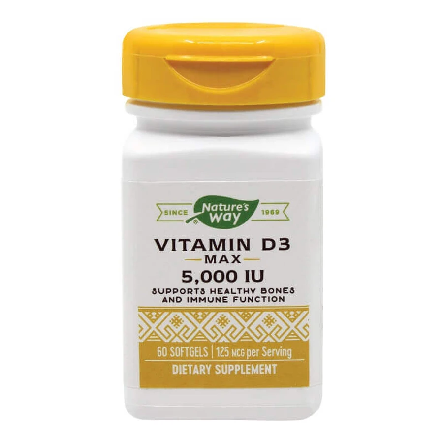 Vitamine D3 5000 IE Nature's Way, 60 capsules, Secom