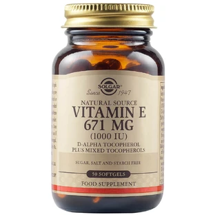 Vitamin E 671 mg 1000 IU, 50 capsules, Solgar