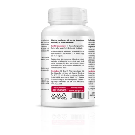 Vitamine K2, 60 + 60 gélules, Zenyth (50% de réduction sur le deuxième produit)