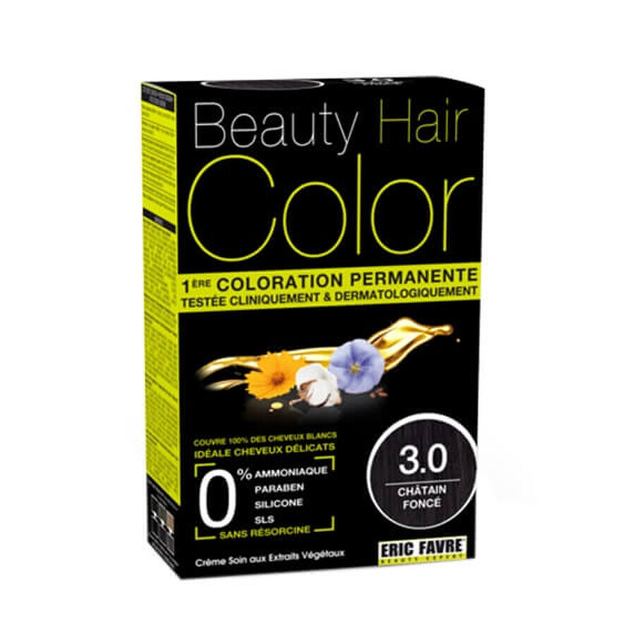 Hair dye with plant extracts and cotton Dark Brown Chestnut, shade 3.0, 160 ml, Beauty Hair Color