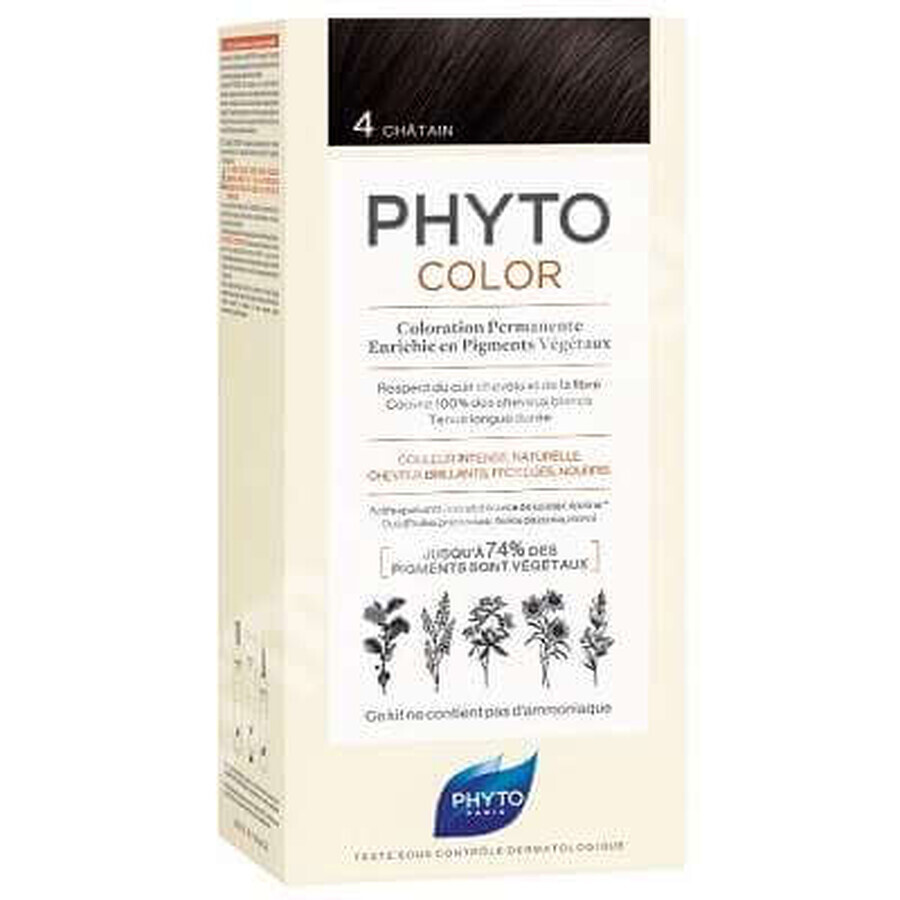 Buy Permanent hair dye shade 4 Brown, 50 ml, Phyto Permanent hair dye shade 4 Brown, 50 ml, Phyto