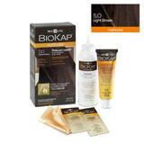 Nutricolor Permanent Hair Colour, Light Brown 5.0, 140 ml, Biokap