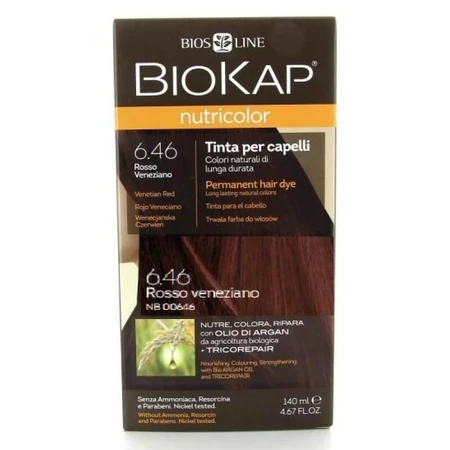 Nutricolor permanente haarverf, Venetiaans Rood 6.46, 140 ml, Biokap
