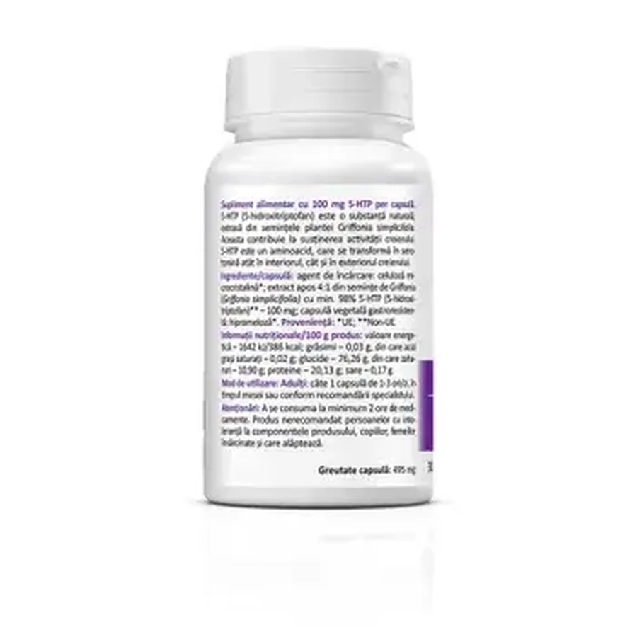 5-HTP, 100 mg, 30 cápsulas, Zenyth