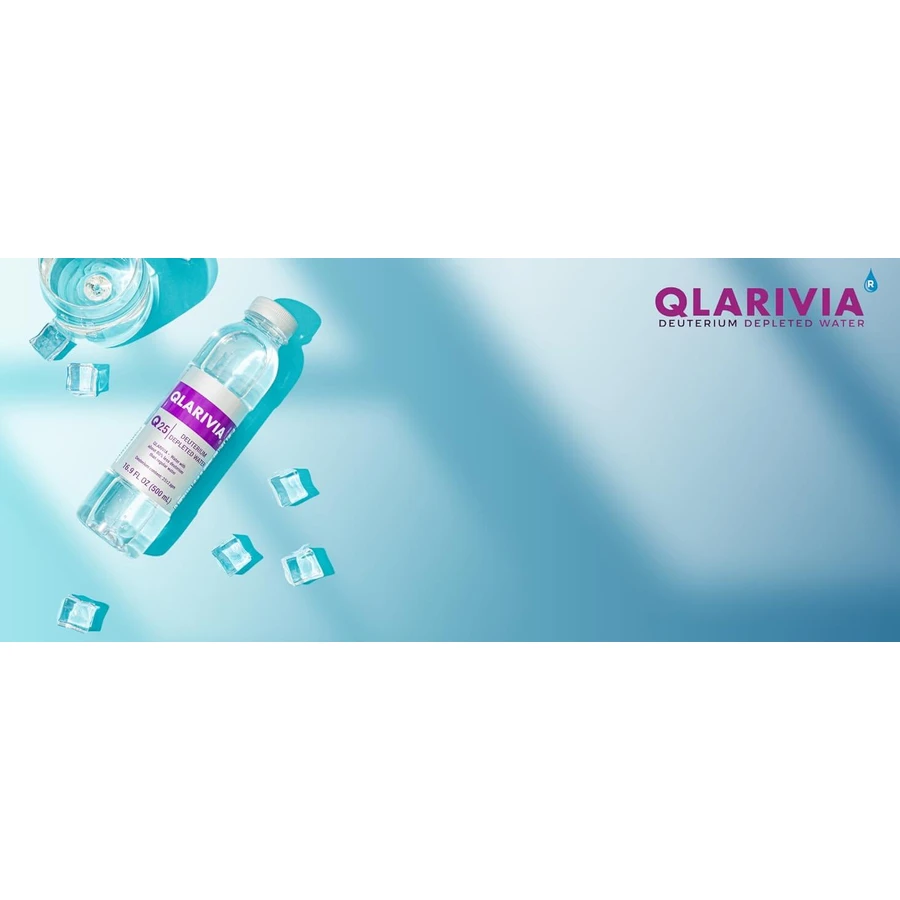 Agua empobrecida en deuterio Qlarivia 25 ppm, 500 ml, Mecro System