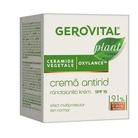 Anti-rimpel gezichtscrème met SPF 15 Plant, 50 ml, Gerovital