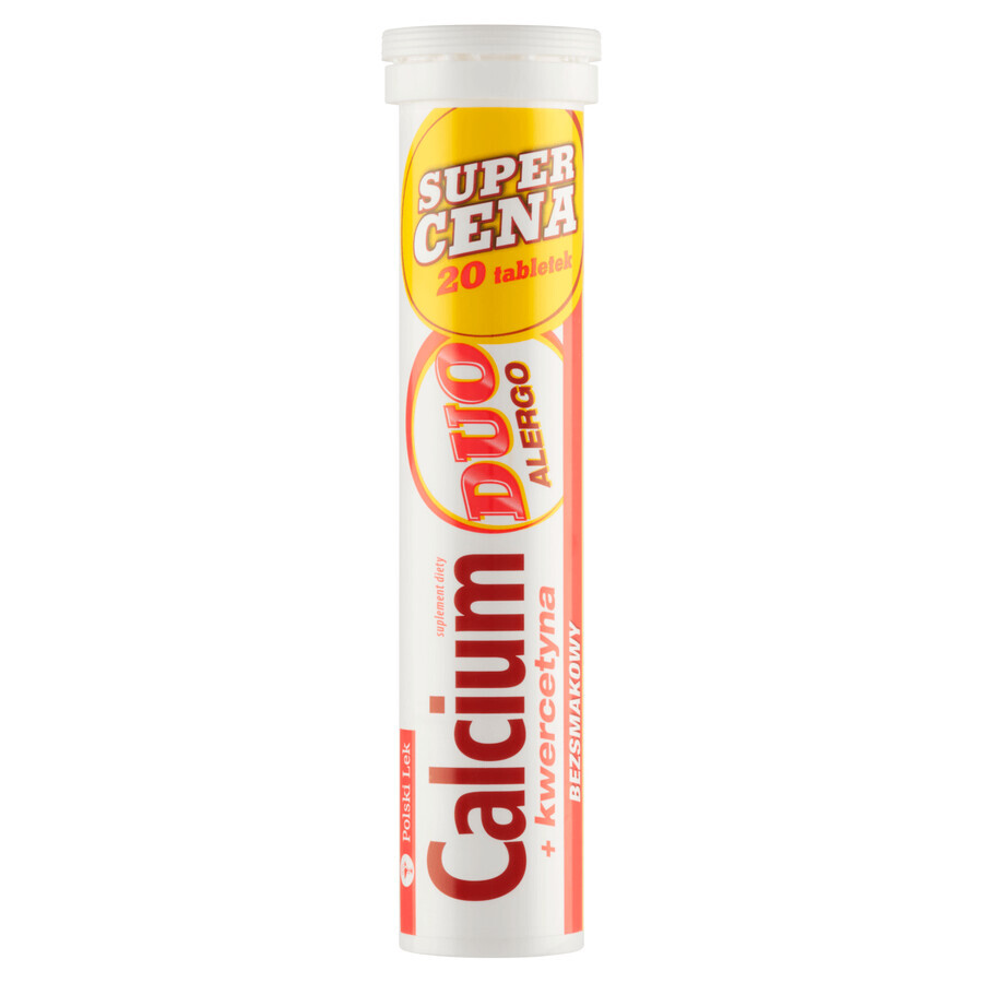 Cumpără Calcium + Quercetin Duo Allergo, fără gust, 20 comprimate efervescente Calcium + Quercetin Duo Allergo, fără gust, 20 comprimate efervescente