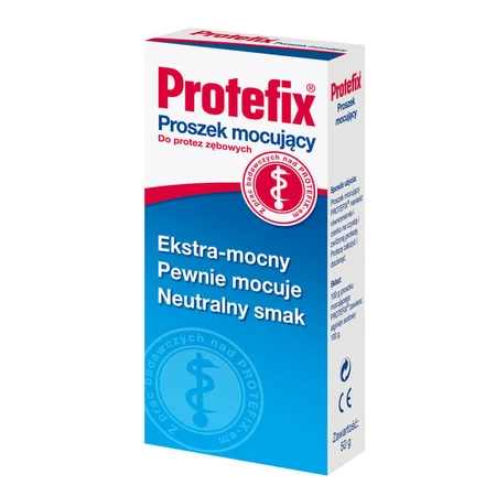 Protefix, powder for fixing dentures, extra strong, neutral taste, 50 g