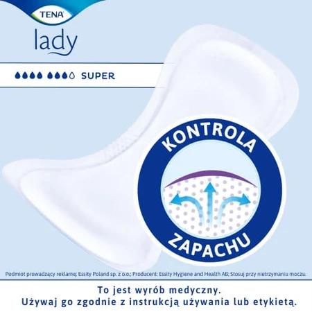 Tena Lady, compresas especiales, Super, 30 unidades