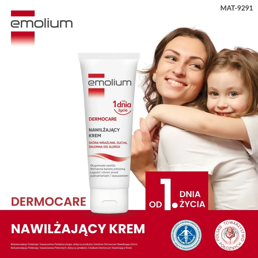 Emolium Dermocare, hydraterende crème voor gevoelige droge huid, 75 ml