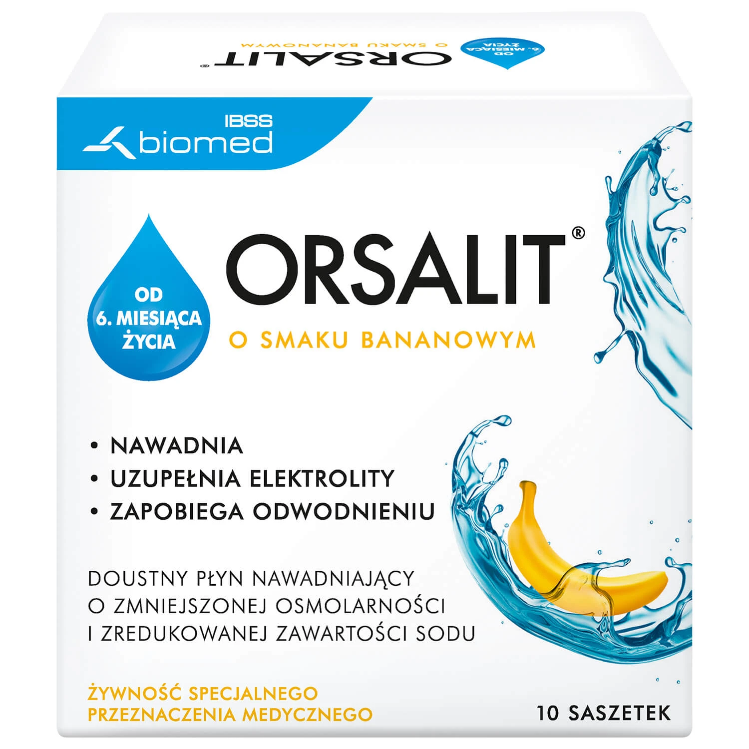Orsalit, oral rehydration solution for children from 6 months, banana…