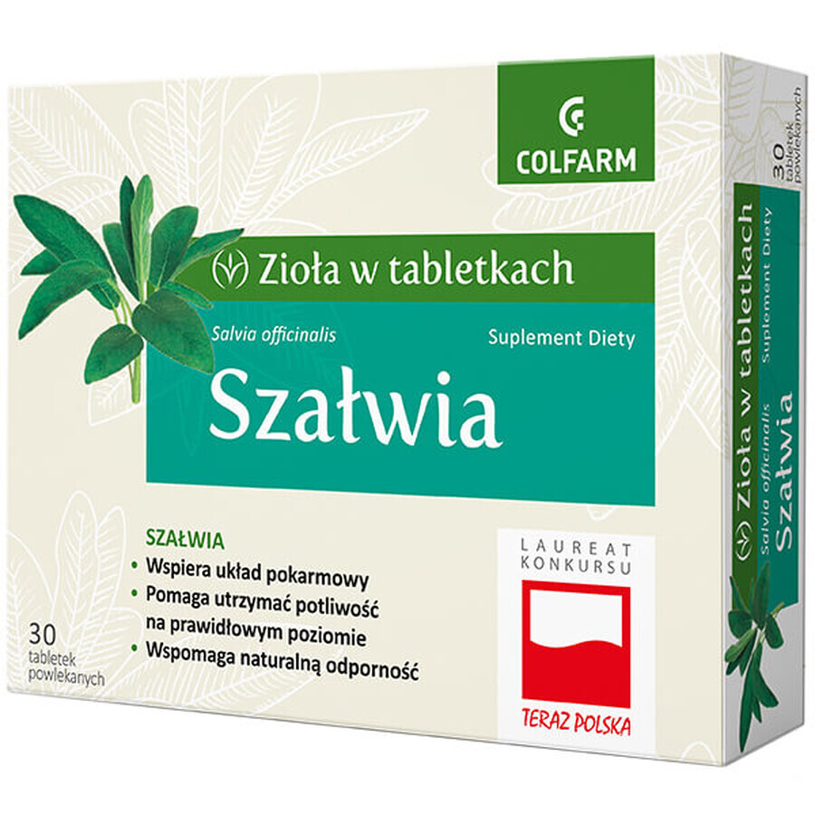 Cumpără Plante de salvie în comprimate, 30 comprimate filmate Plante de salvie în comprimate, 30 comprimate filmate