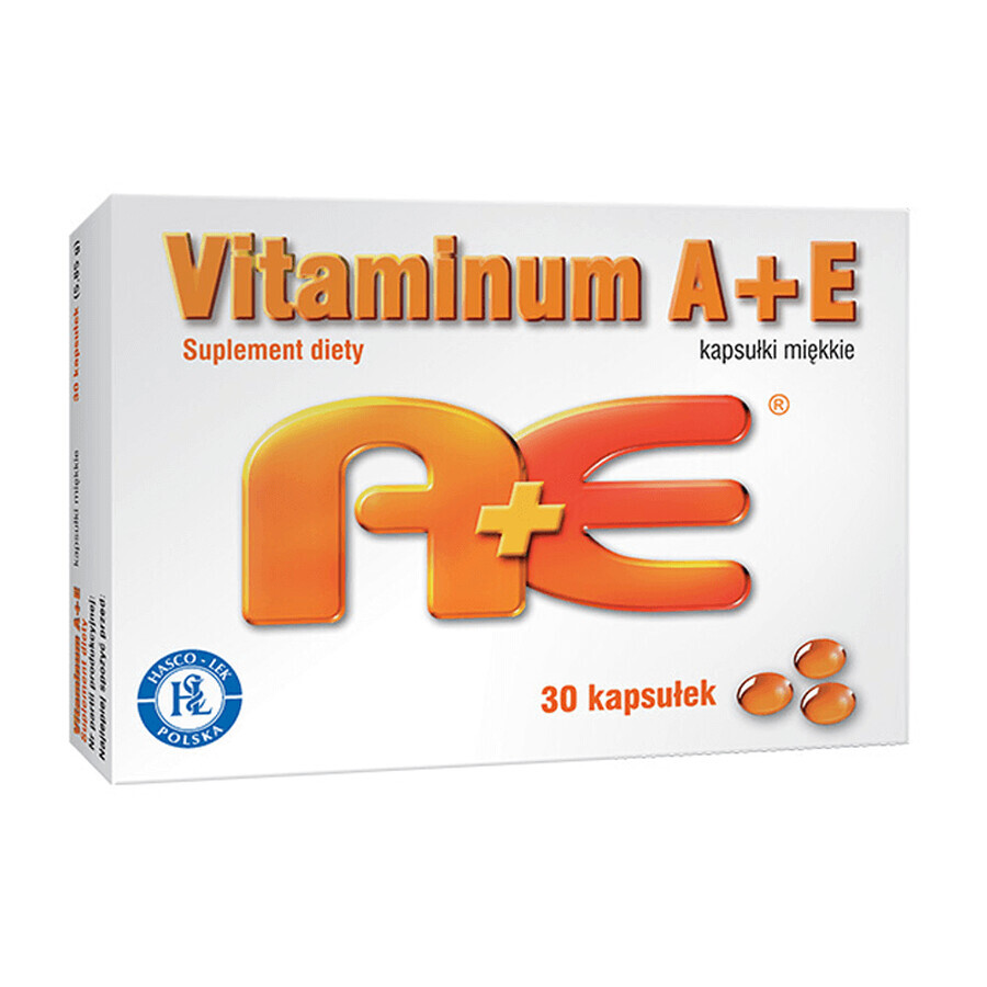 Vitaminum A + E, 30 softgel capsules