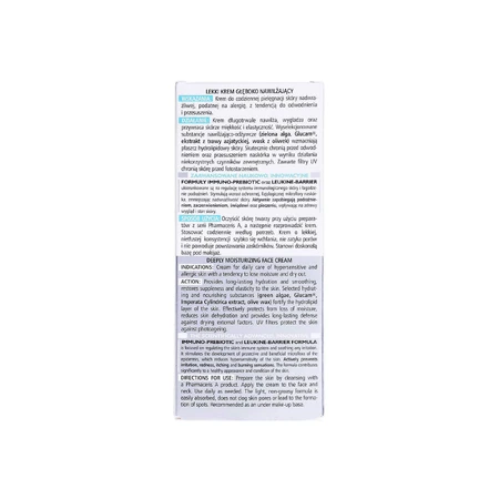 Pharmaceris A Vita-Sensilium, crema facial ligera de hidratación profunda, pieles alérgicas y sensibles SPF 20, 50 ml