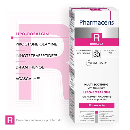 Pharmaceris R Lipo Rosalgin, crema de día multi-cubierta, SPF 30, 30 ml