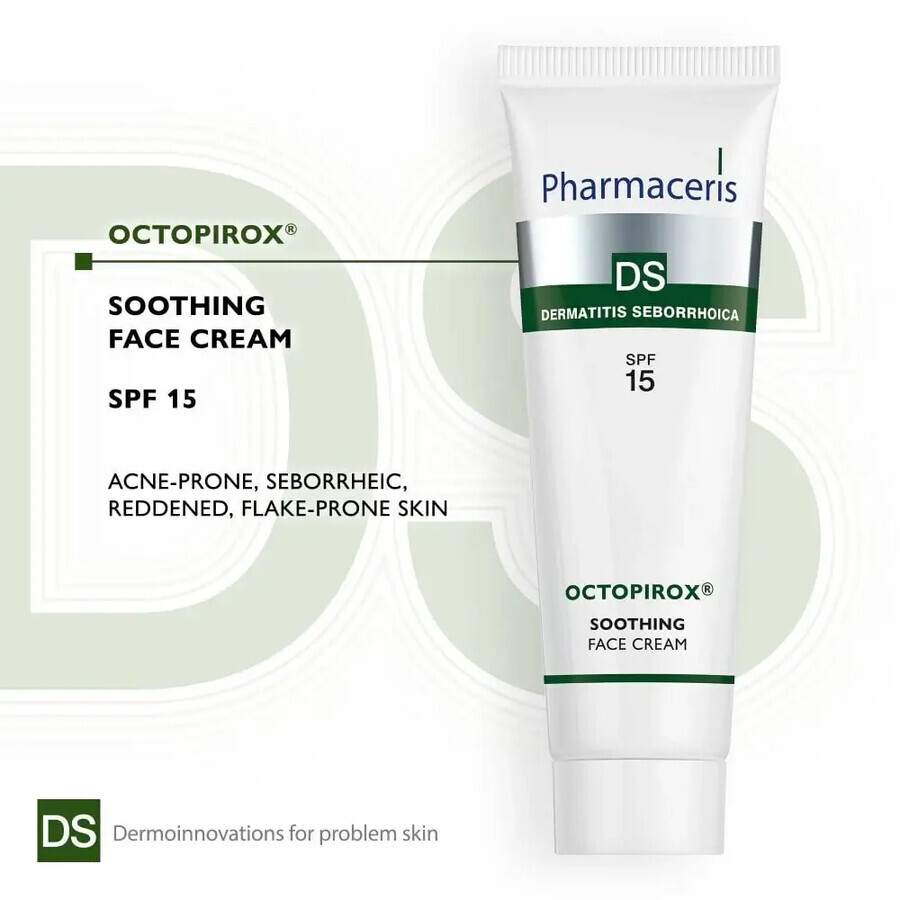 Pharmaceris DS Octopirox, Soothing face cream, SPF 15, 30 ml