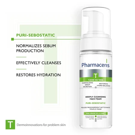 Pharmaceris T Puri-Sebostatic Reinigungsschaum, 150 ml