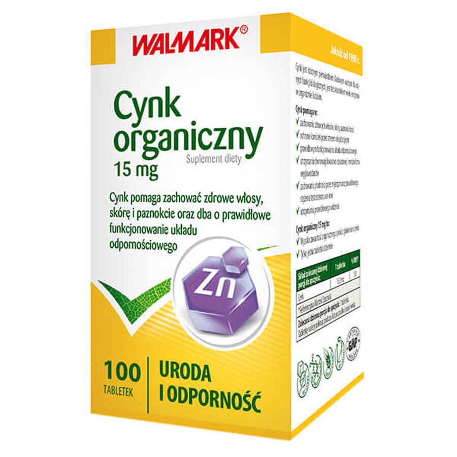 Comprar Zinc orgánico 15 mg, 100 comprimidos Zinc orgánico 15 mg, 100 comprimidos