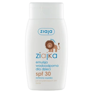 Ziajka, emulsión solar resistente al agua para niños, desde el nacimiento, FPS 30, 125 ml