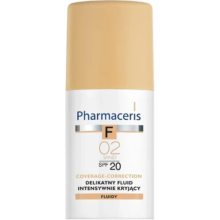 Pharmaceris F Coverage-Correction, vloeistof met fijne dekking, 02 Sand, SPF 20, 30 ml