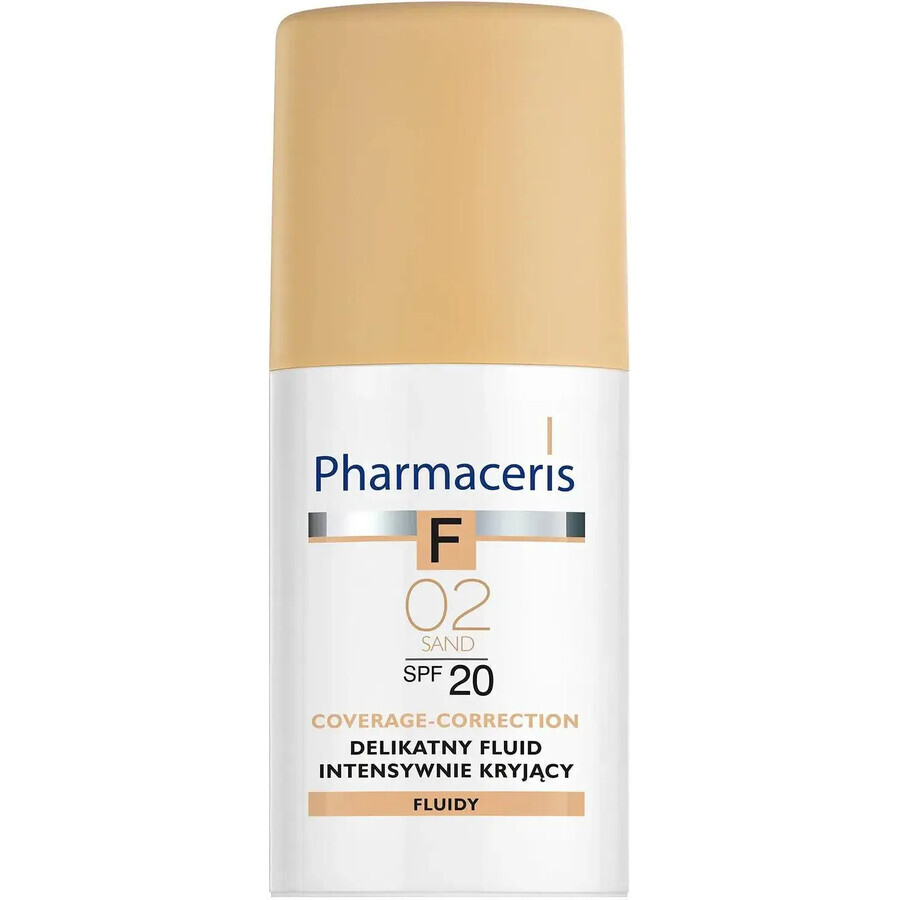Pharmaceris F Coverage-Correction, fluid with fine coverage, 02 Sand, SPF 20, 30 ml