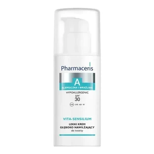 Pharmaceris A Vita-Sensilium, Crema Facial Ligera Hidratante Profunda para Pieles Alérgicas y Sensibles FPS 30, 50 ml