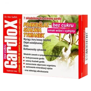 Gardlox cherry and lemon flavored, sugar free, 16 tablets