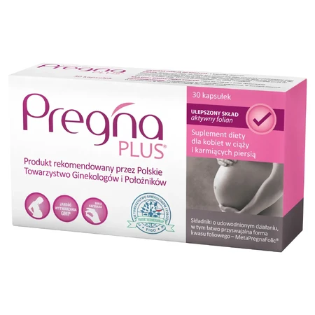 Pregna Plus, para mujeres embarazadas y en período de lactancia, 30 cápsulas