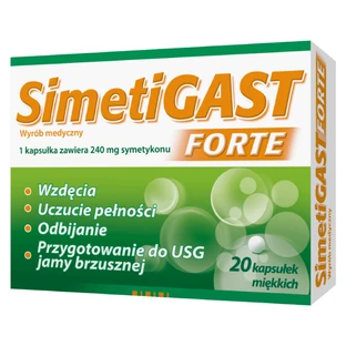 SimetiGast Forte 240 mg, 20 zachte capsules
