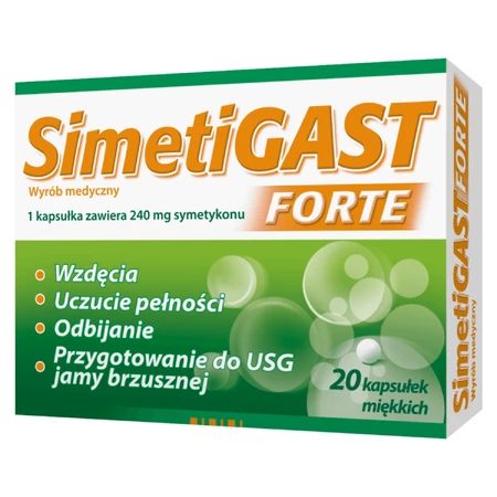 SimetiGast Forte 240 mg, 20 zachte capsules