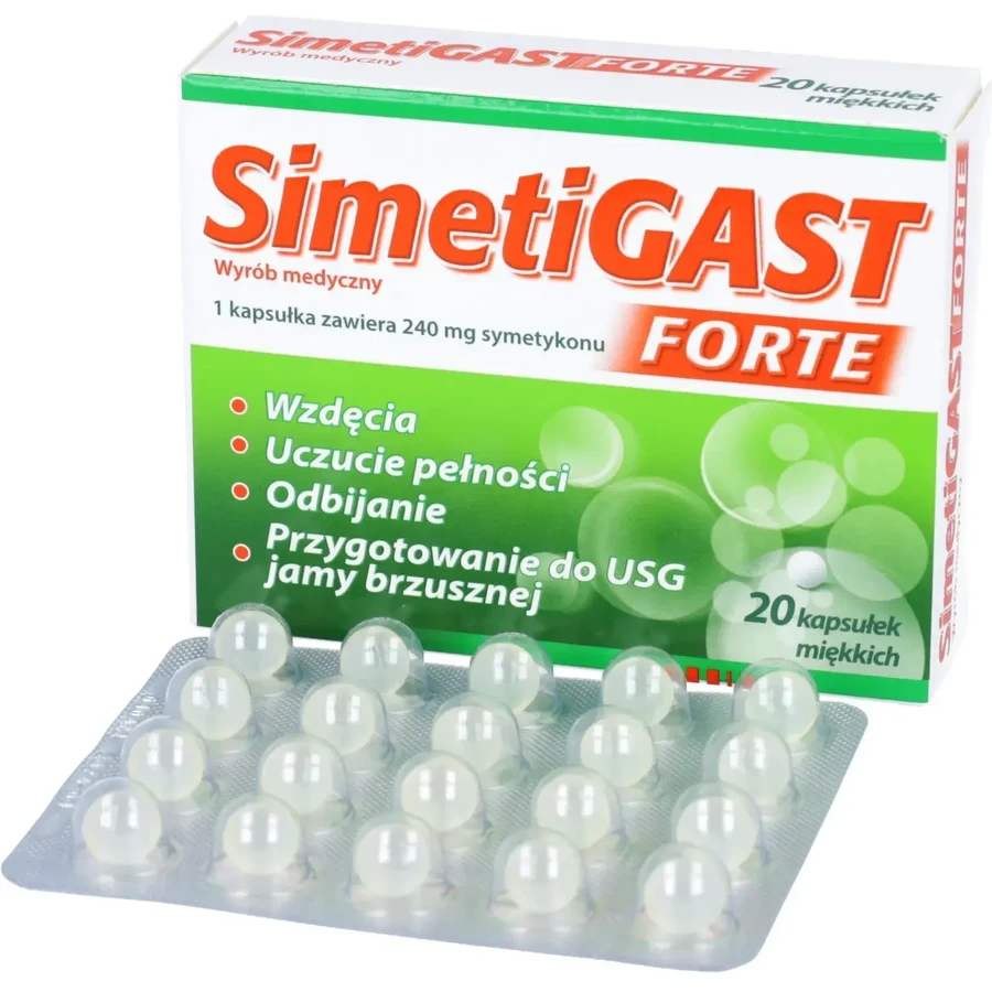 SimetiGast Forte 240 mg, 20 zachte capsules