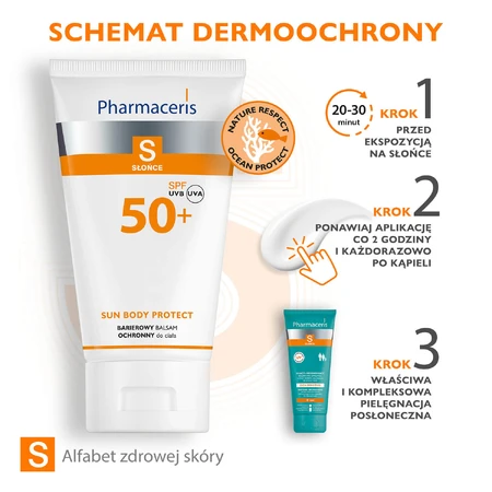 Pharmaceris S Sun Body Protect, lotion corporelle protectrice hydrolipidique, SPF 50+, 150 ml